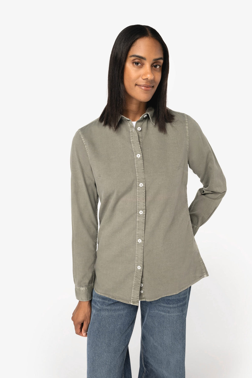 Camisas aspecto lavado eco-responàveis - Linho lavado