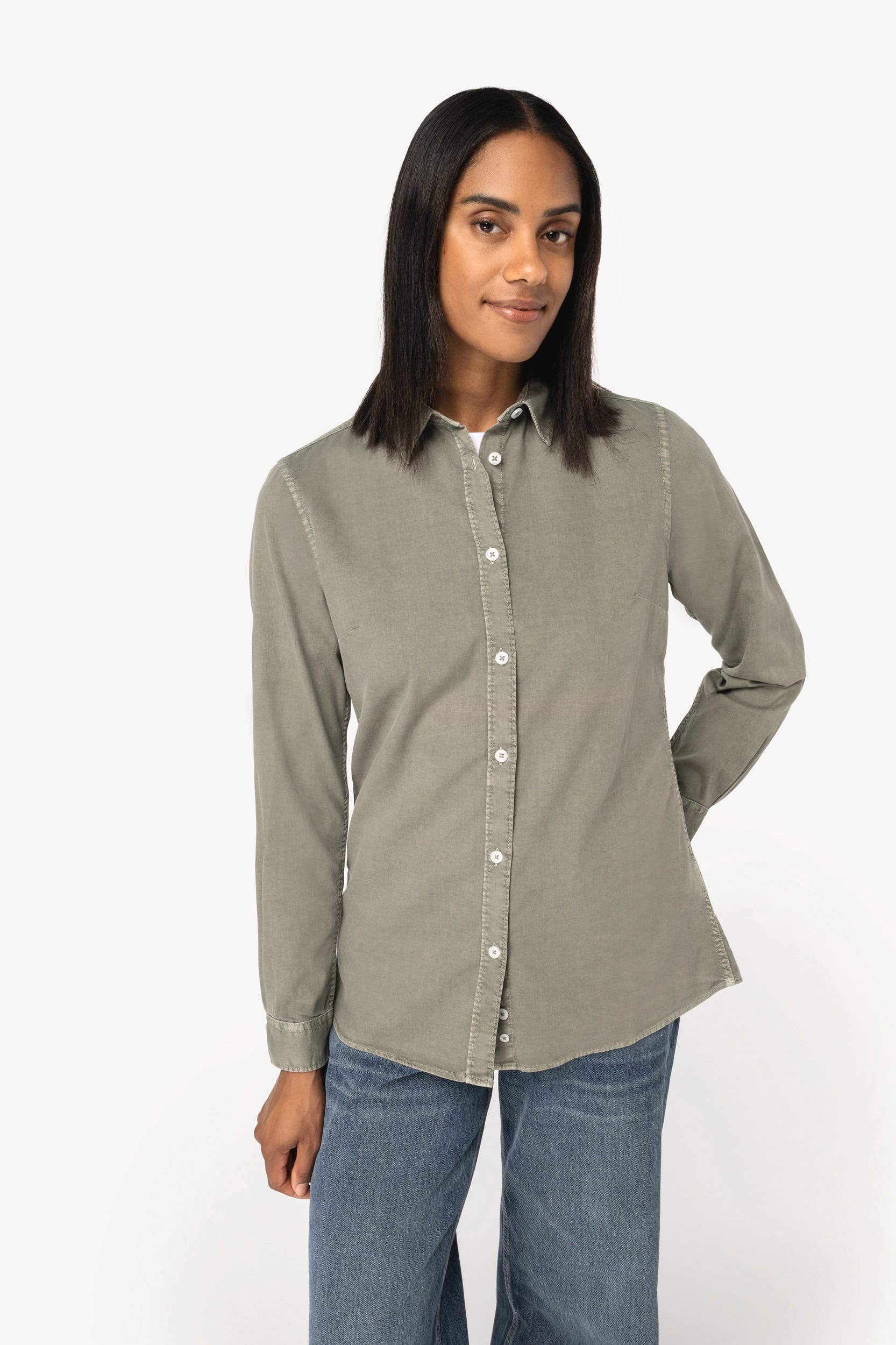 Camisas aspecto lavado eco-responàveis - Linho lavado