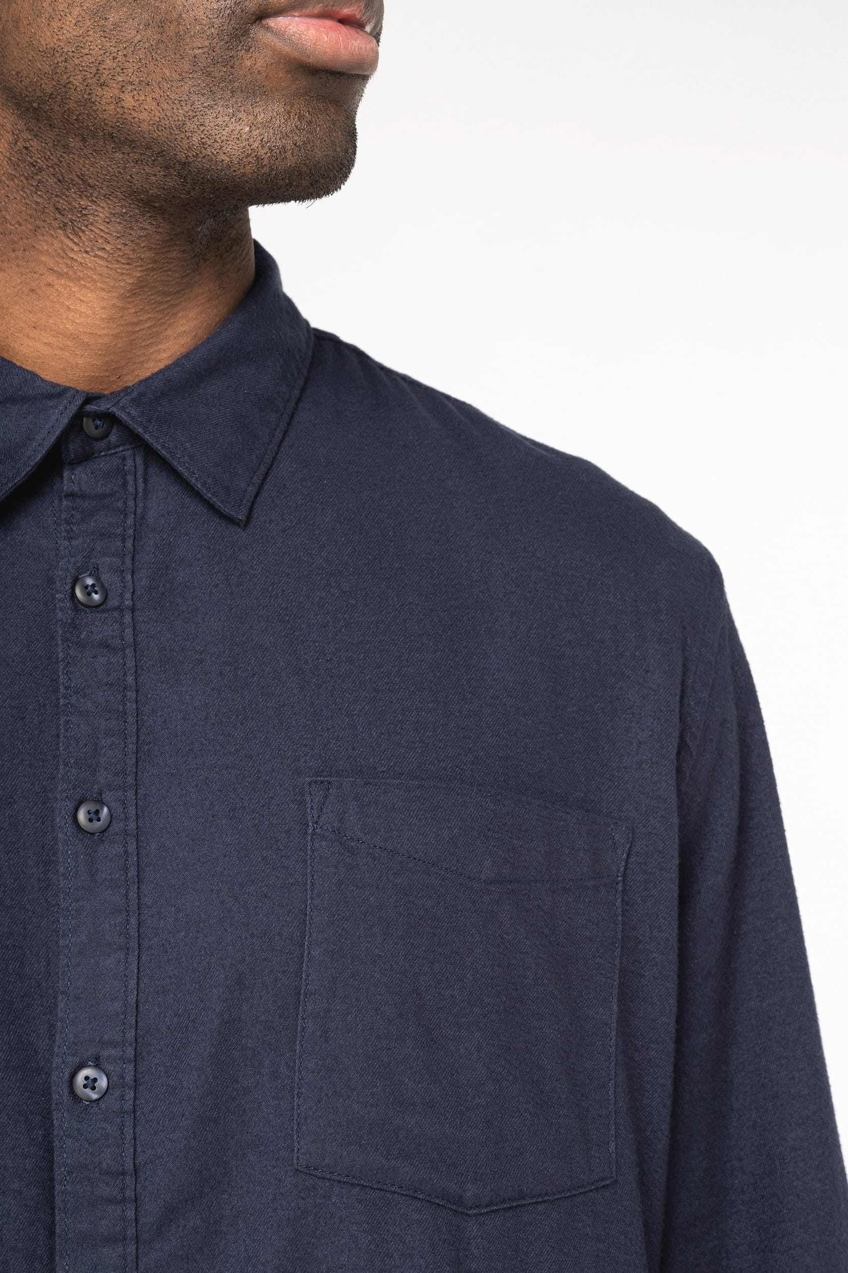 Camisa sustentável em flanela de homem