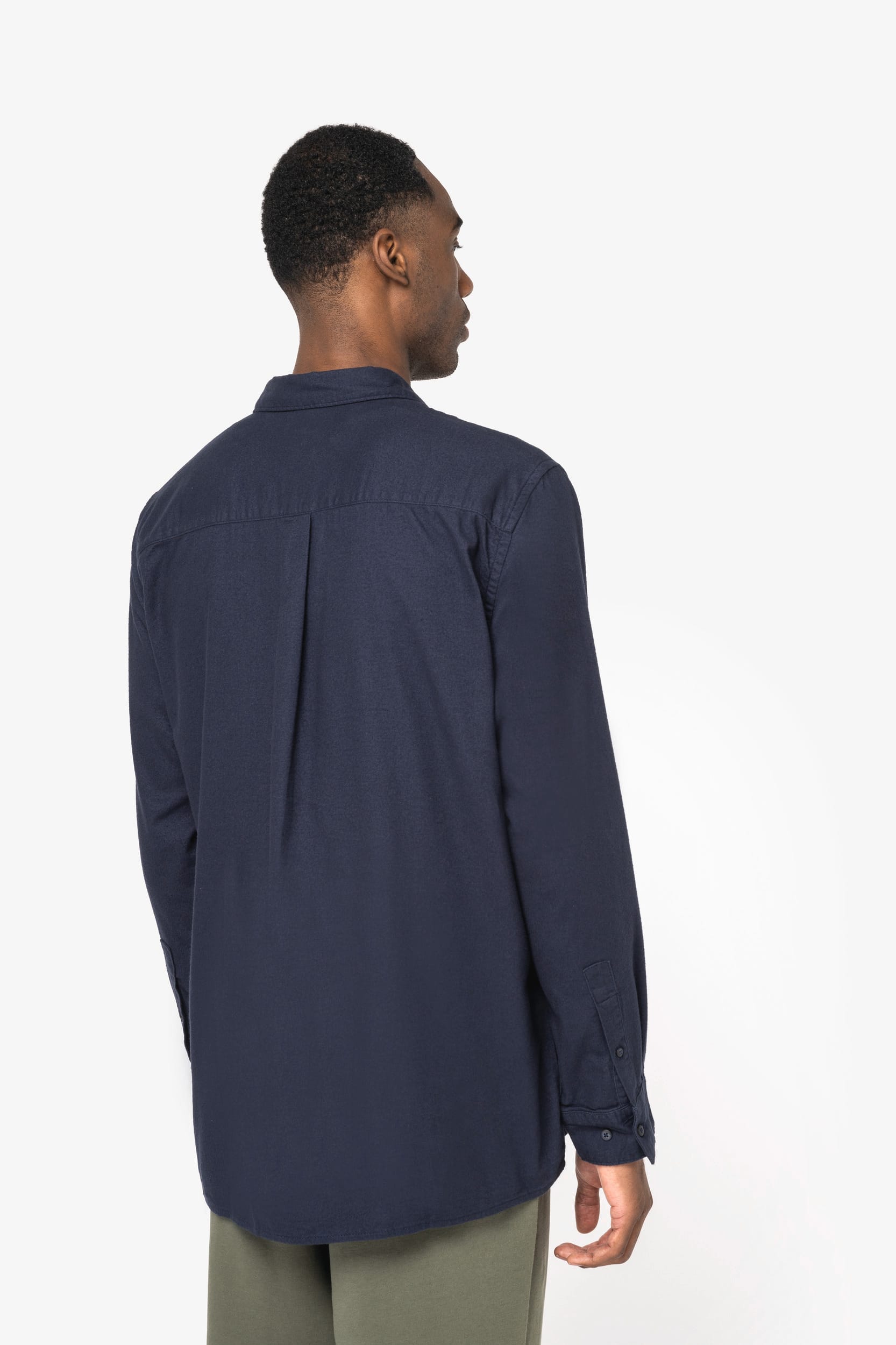 Camisa sustentável em flanela de homem