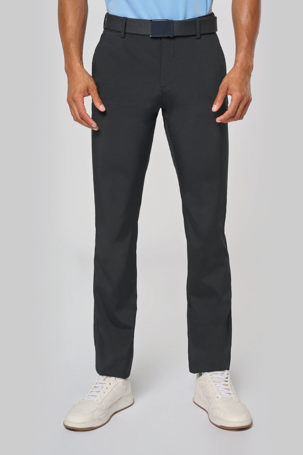 Calças de Homem em Poliéster Stretch - Preto