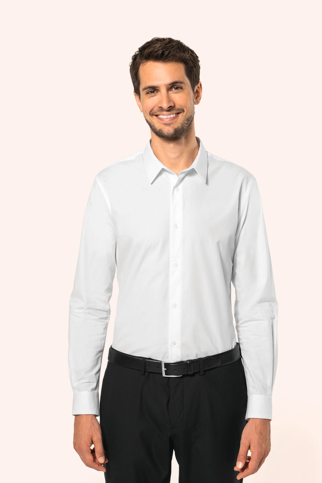 Camisa popeline manga comprida de homem - Azul céu