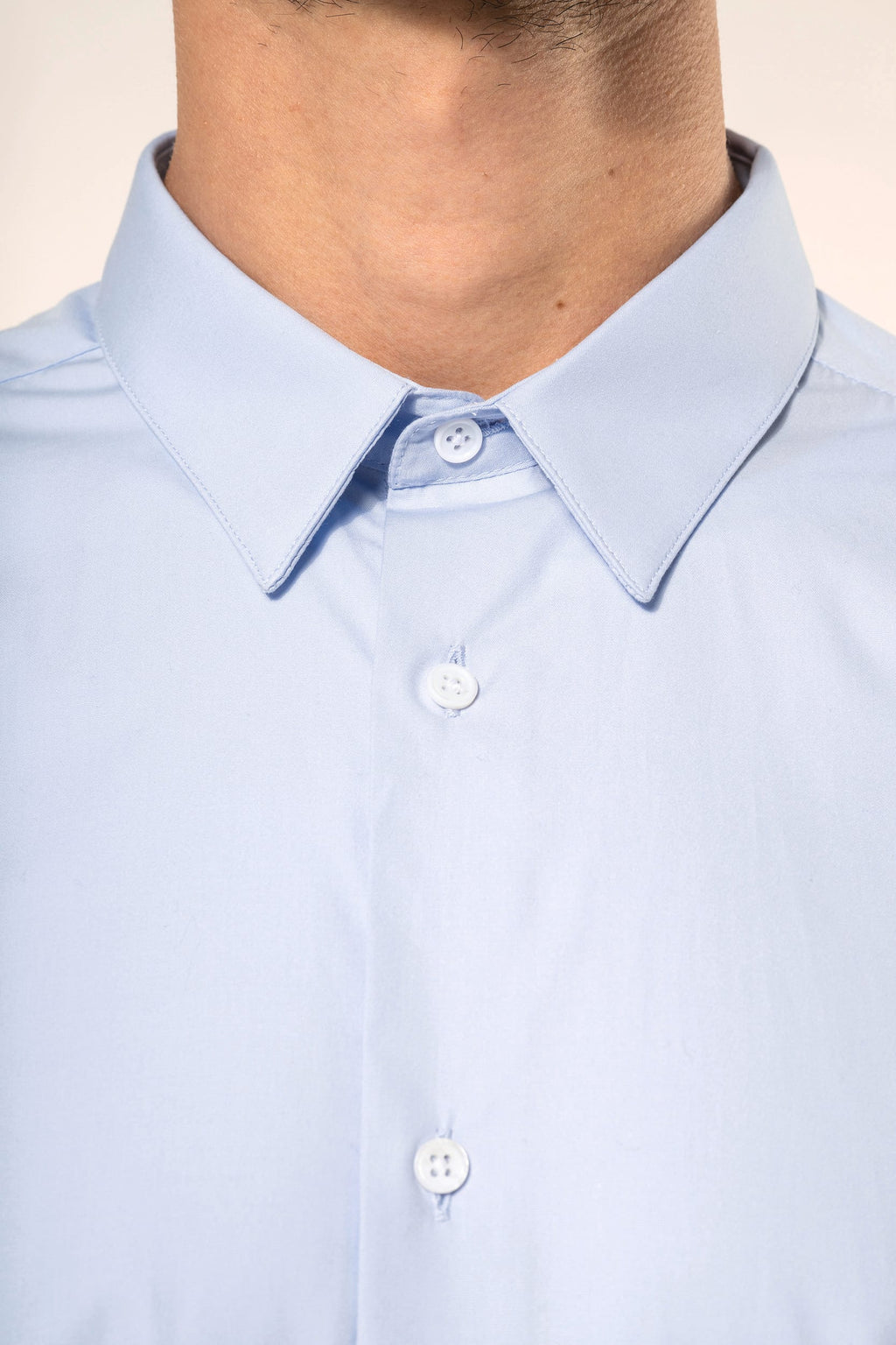 Camisa popeline de manga comprida de homem