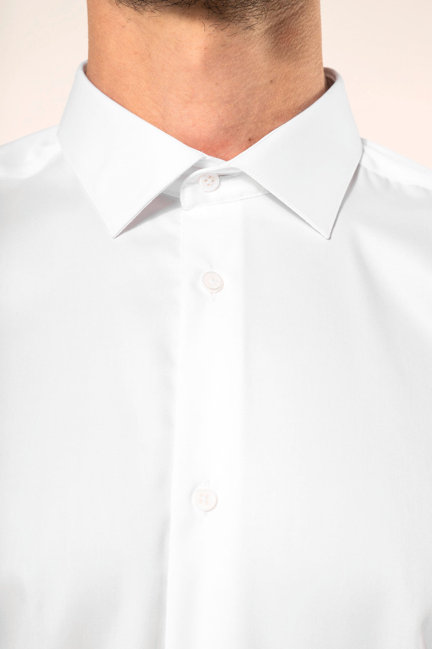 Camisa twill com manga comprida de homem