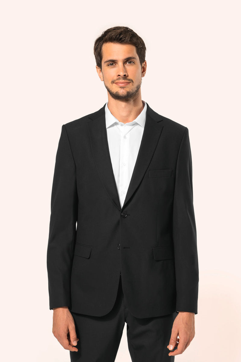 Blazer de Homem em Lã Stretch - Preto