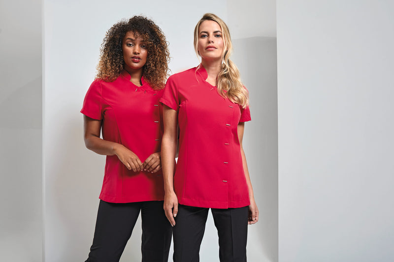 Túnica Beleza e Spa em Poliéster Gola Mao - Preto