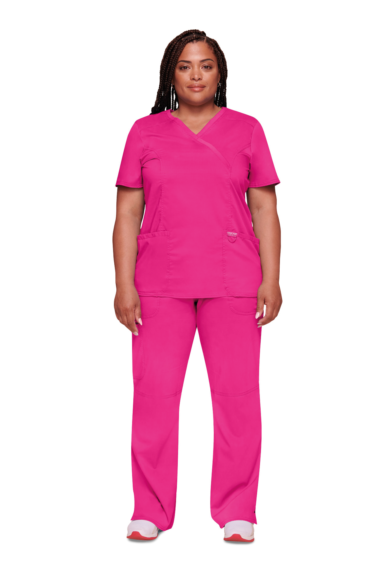 Túnica de Senhora em Viscose Stretch Corte Clássico - Rosa elétrico