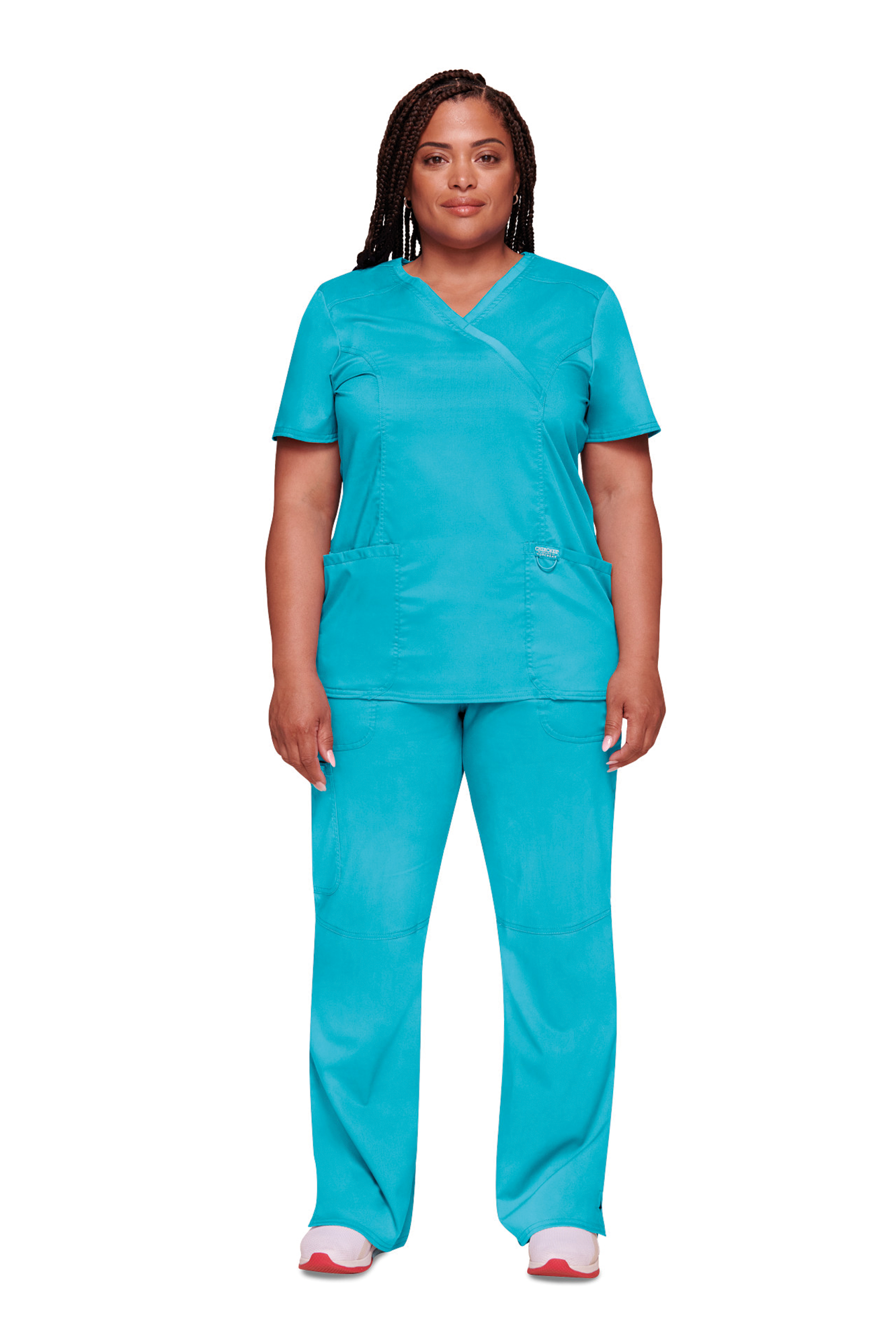 Túnica de Senhora em Viscose Stretch Corte Clássico - Turquesa