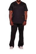 Túnica Decote V de Homem em Viscose Stretch - Preto