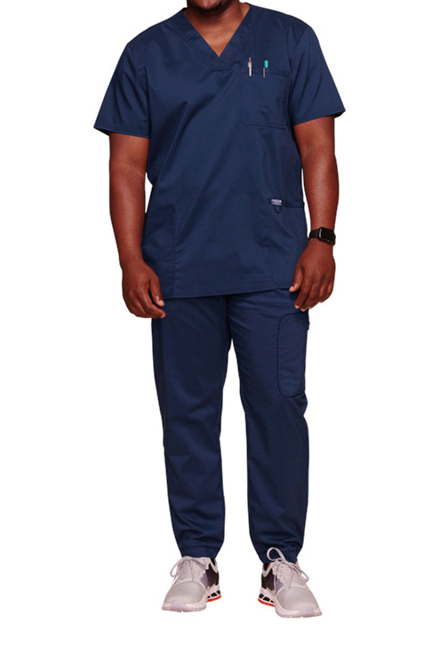Túnica Decote V de Homem em Viscose Stretch - Azul marinho
