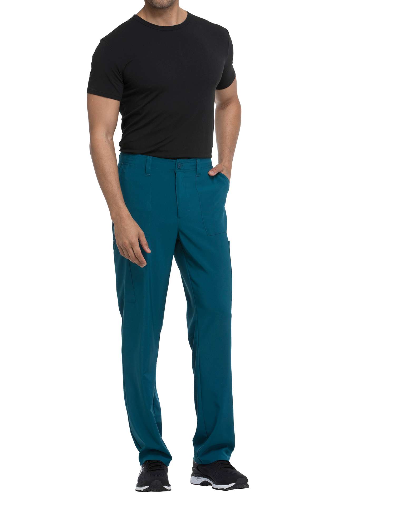 Calças com cintura ajustável com cordão de homem - Azul caribenho