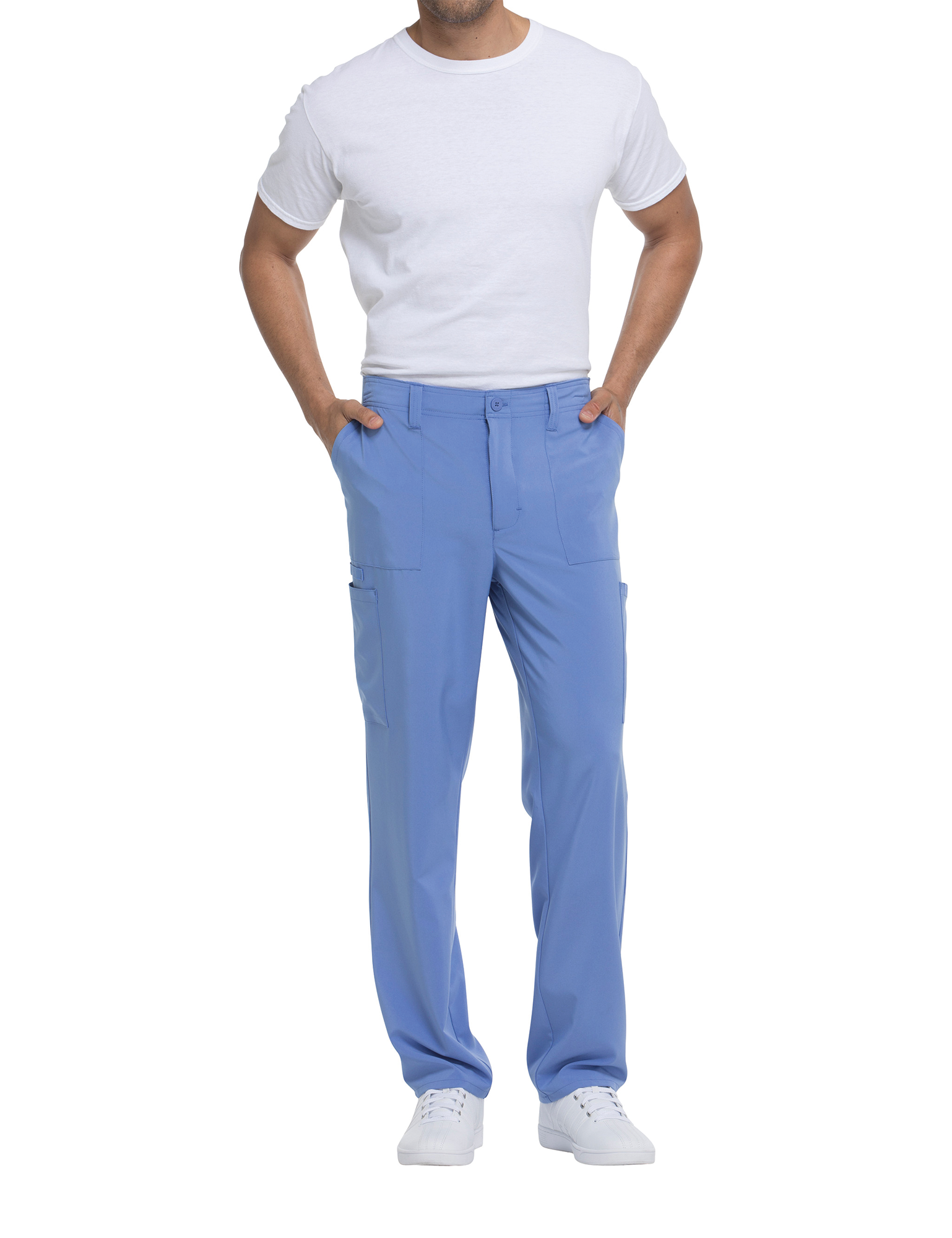 Calças com cintura ajustável com cordão de homem - Azul céu