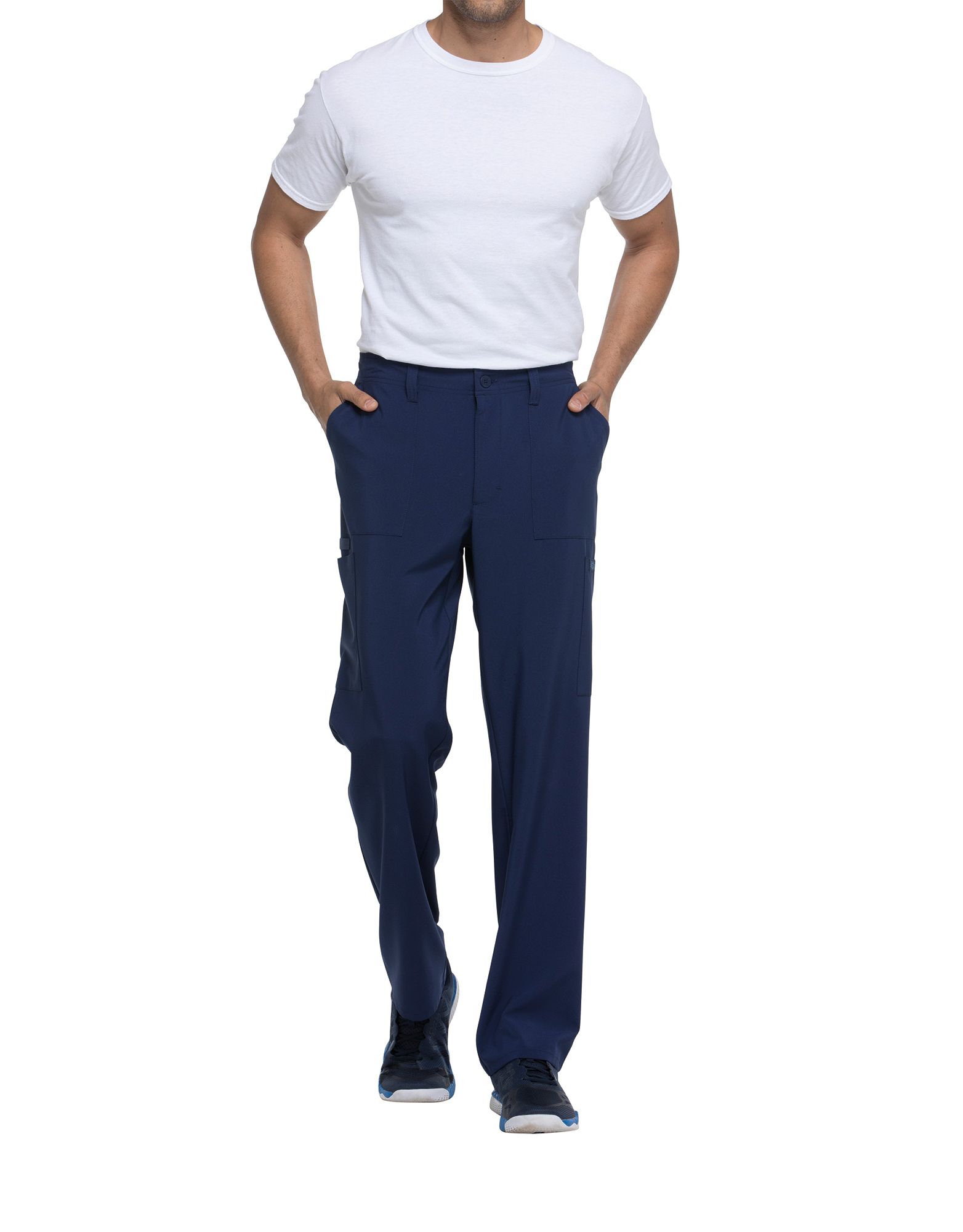 Calças com cintura ajustável com cordão de homem - Azul marinho