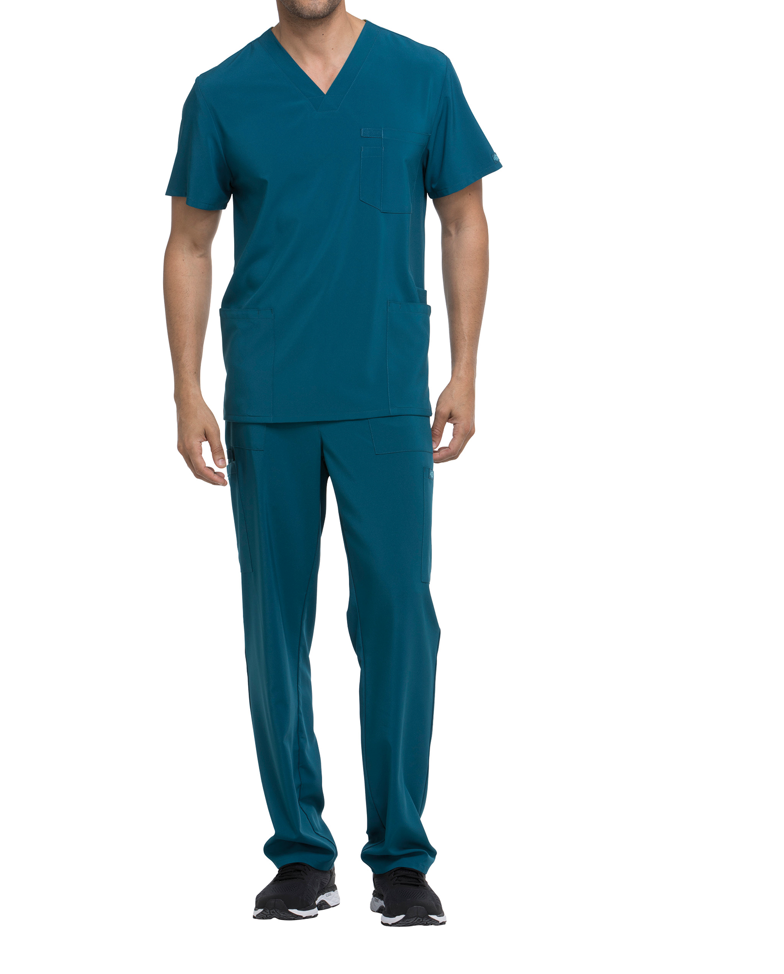 Túnica Decote V de Homem em Poliéster Stretch - Azul caribenho