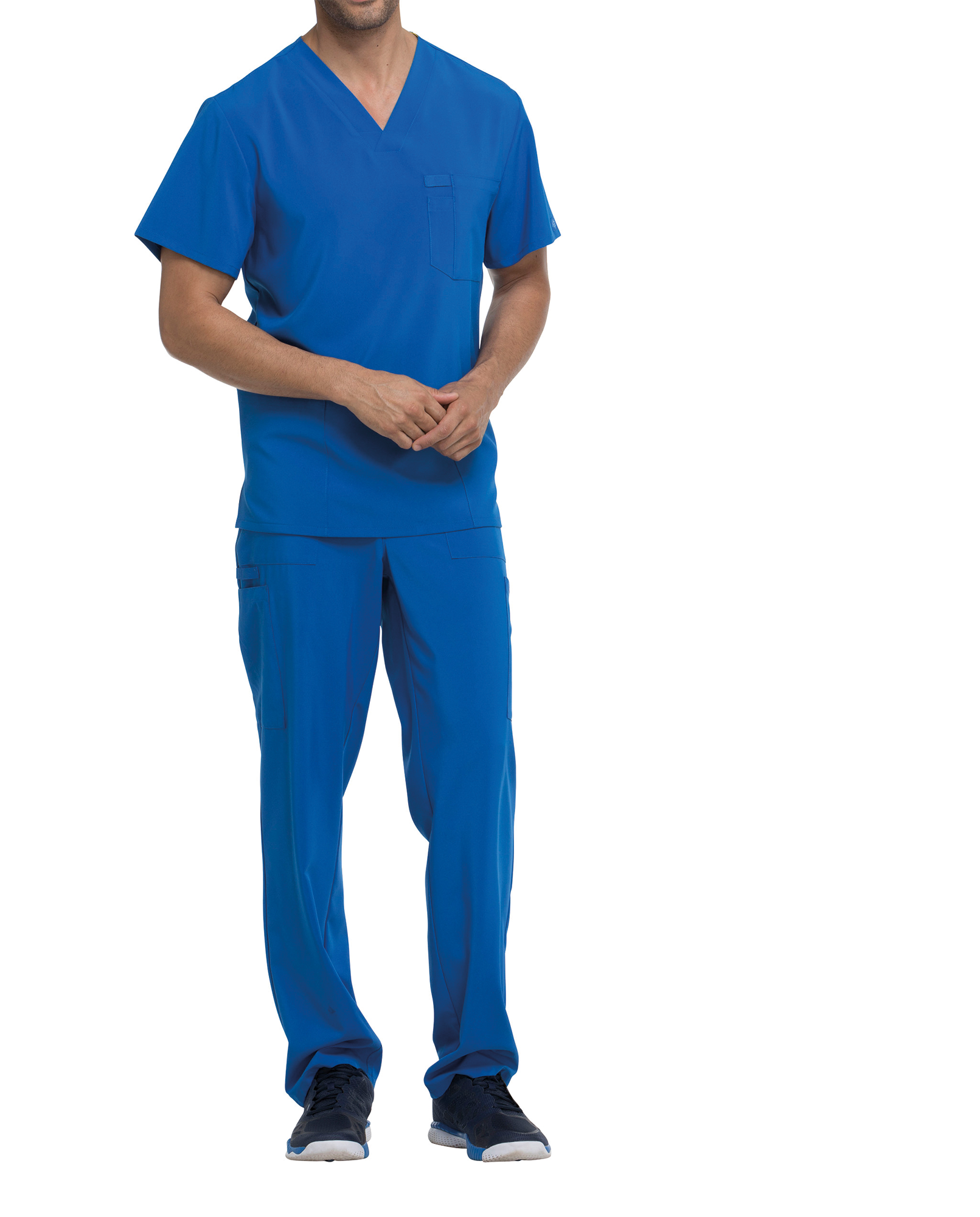 Túnica Decote V de Homem em Poliéster Stretch - Azul azul royal