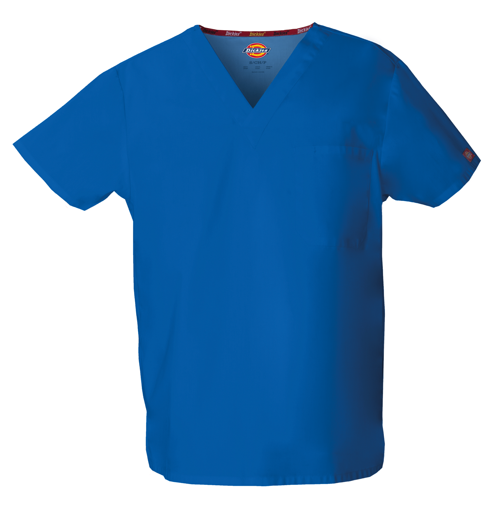 Túnica Decote V Unissexo em Poliéster Stretch - Azul azul royal