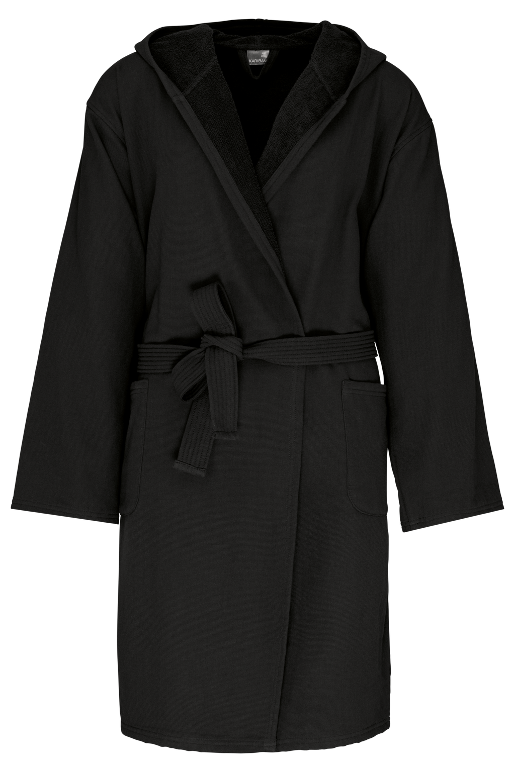 Robe de banho com capuz Bio - Preto