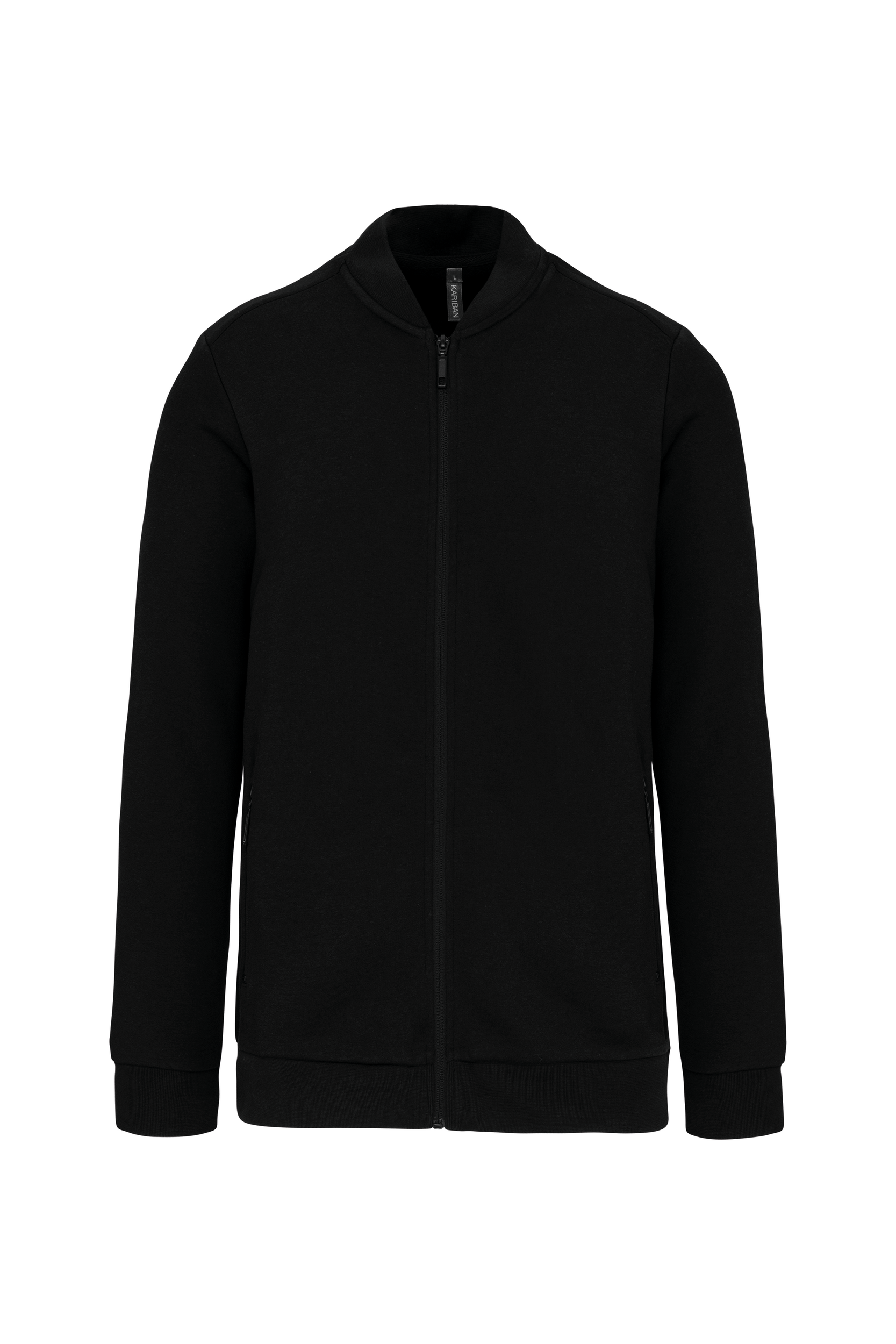 Casaco cardado com fecho - Preto