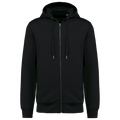 Sweatshirt com fecho e capuz sustentável unissexo - Preto