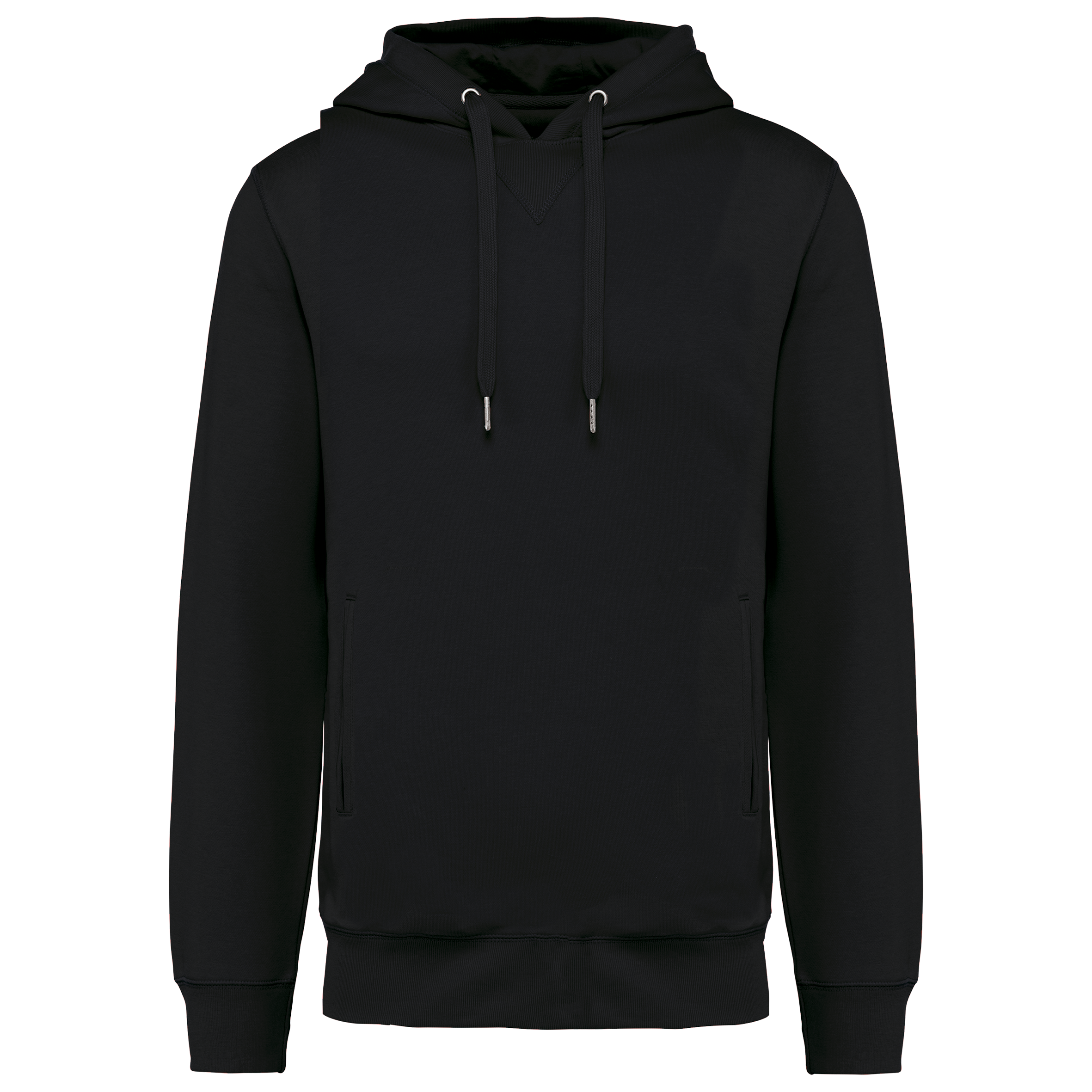 Sweatshirt com capuz sustentável unissexo - Preto