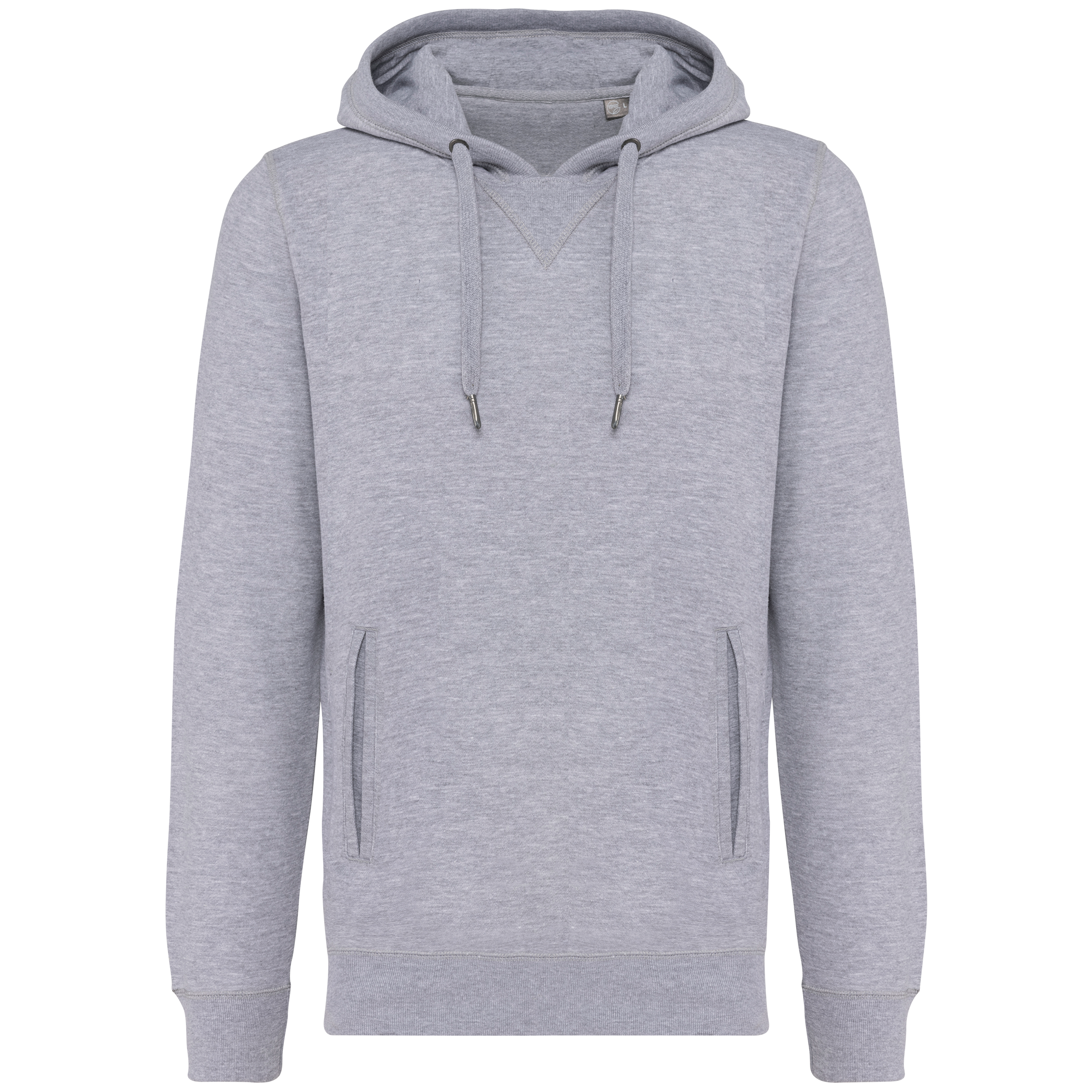 Sweatshirt com capuz sustentável unissexo - Cinzento oxford