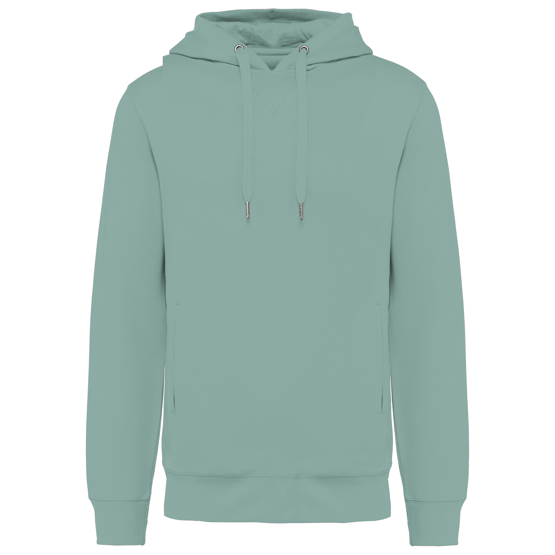 Sweatshirt com capuz sustentável unissexo - Sálvia