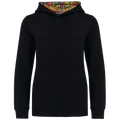 Sweatshirt com capuz em contraste estampado de criança - Preto / Skate graffiti