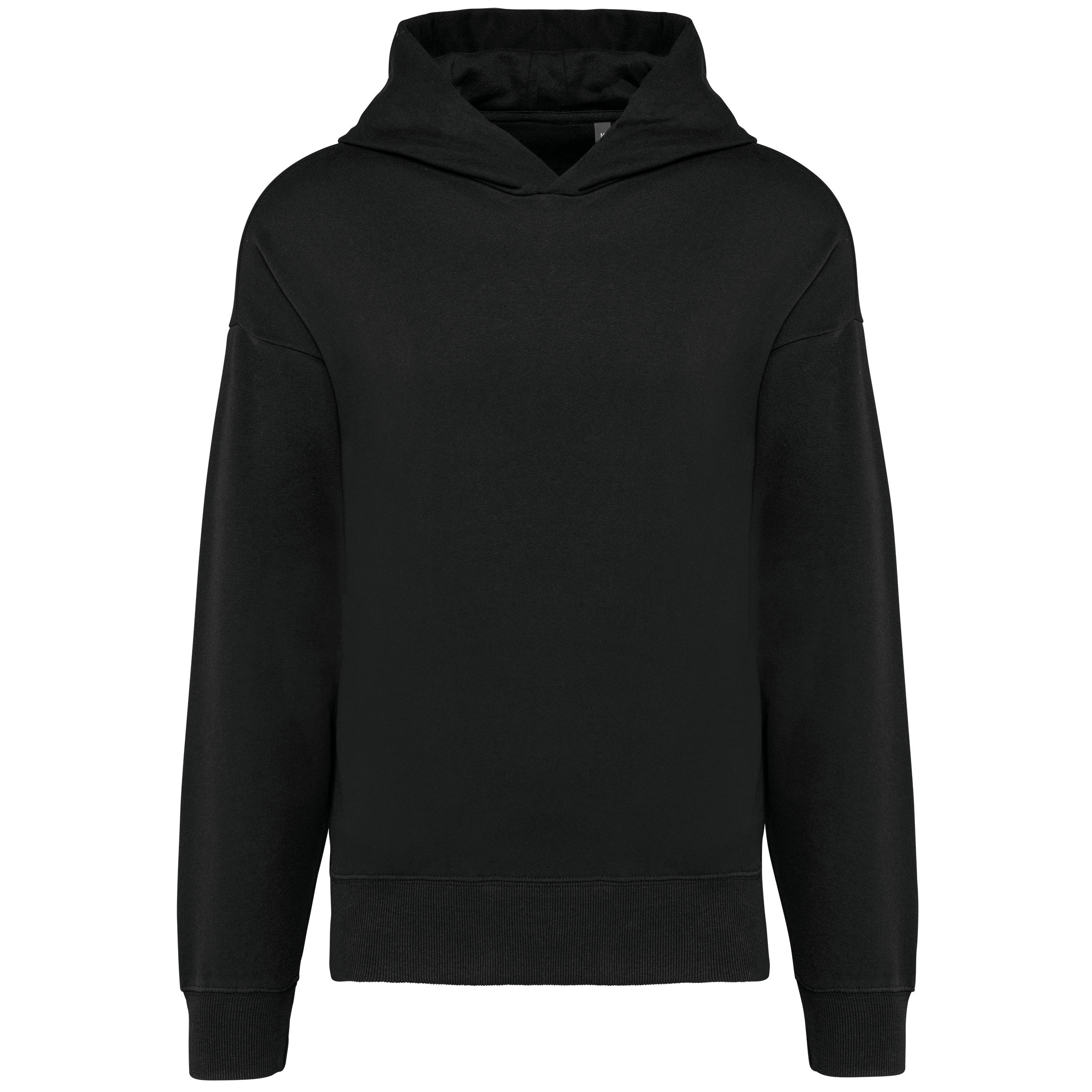 Sweatshirt oversize cardada com capuz unissexo - Preto
