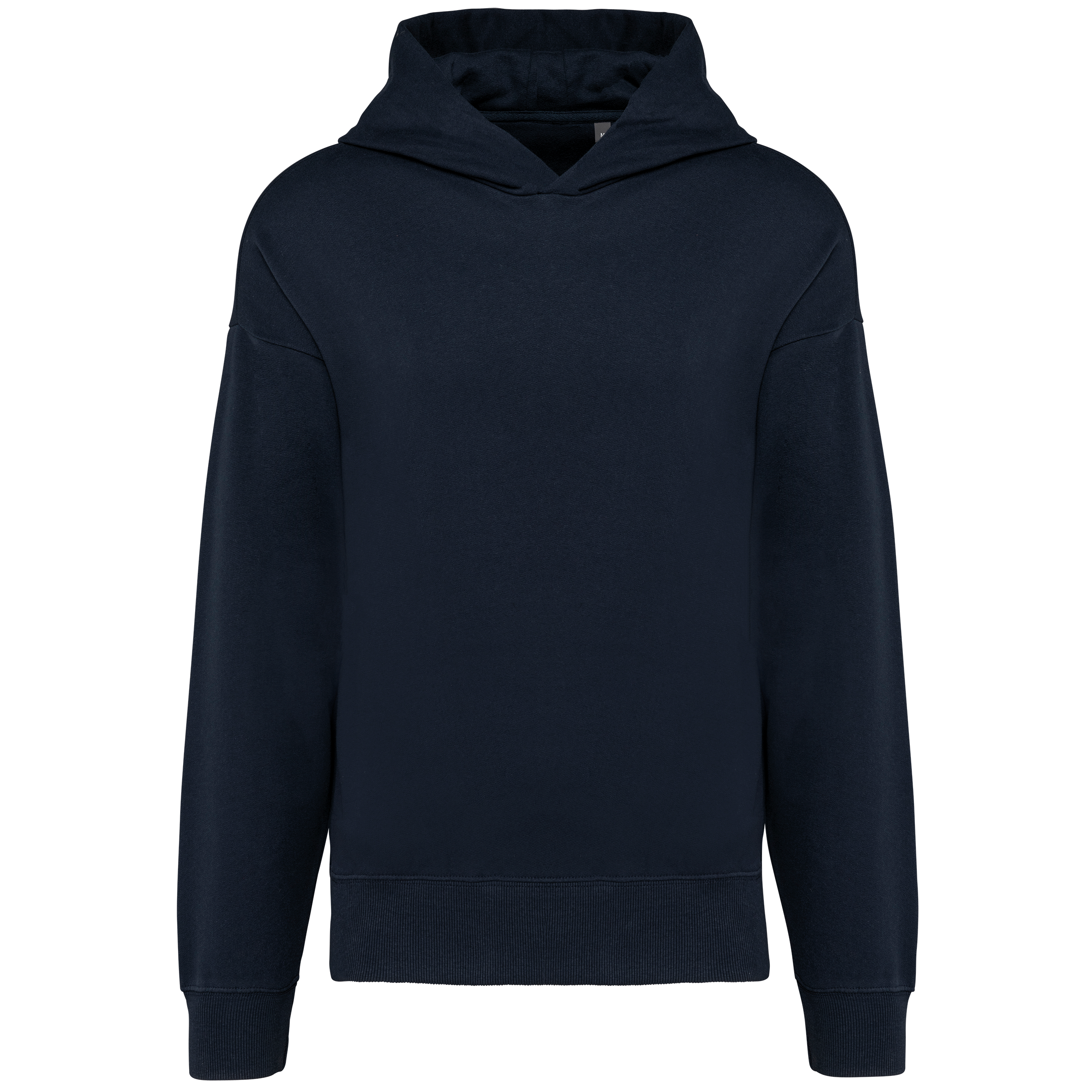 Sweatshirt oversize cardada com capuz unissexo - Azul marinho