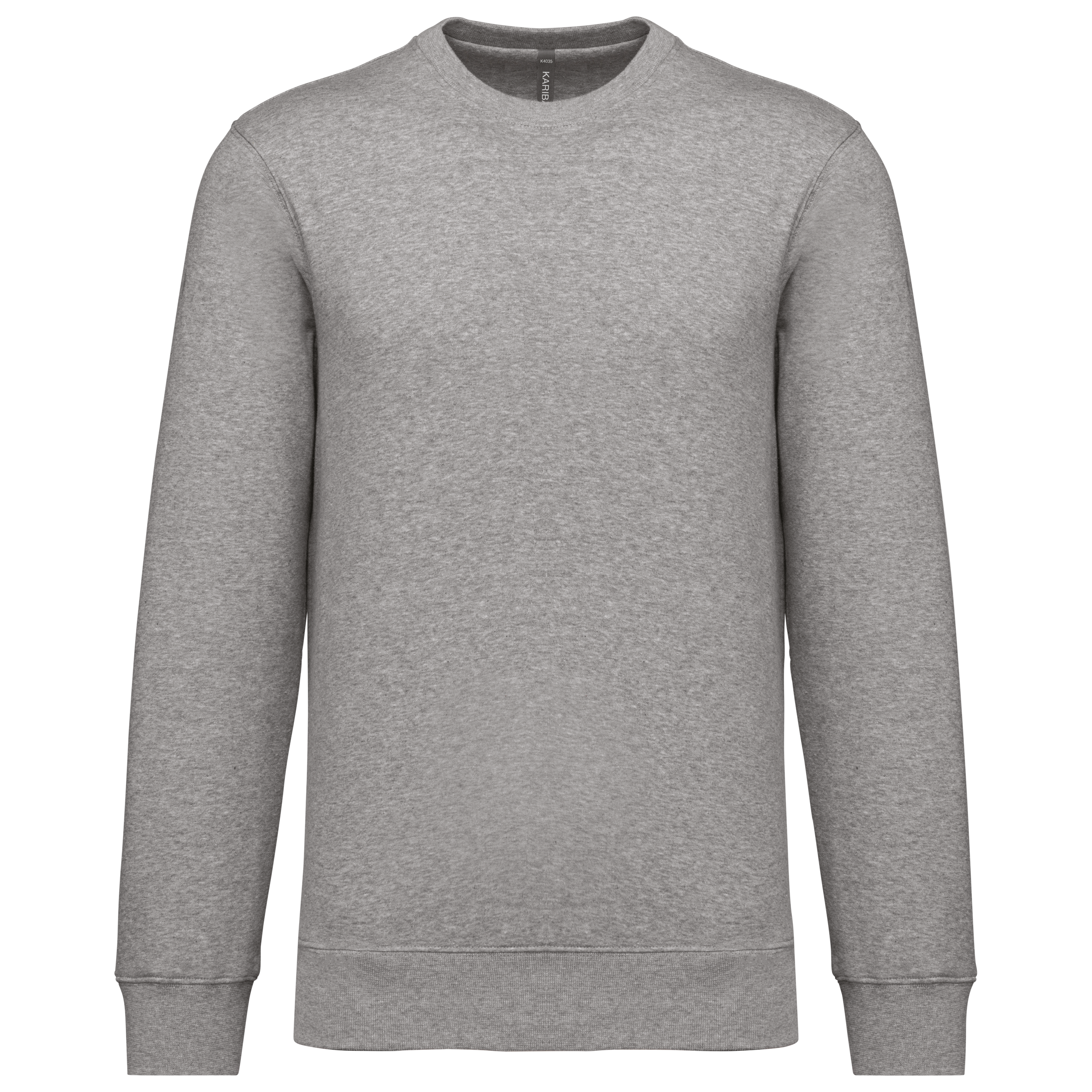 Sweatshirt decote redondo 80/20 unissexo - Cinzento oxford