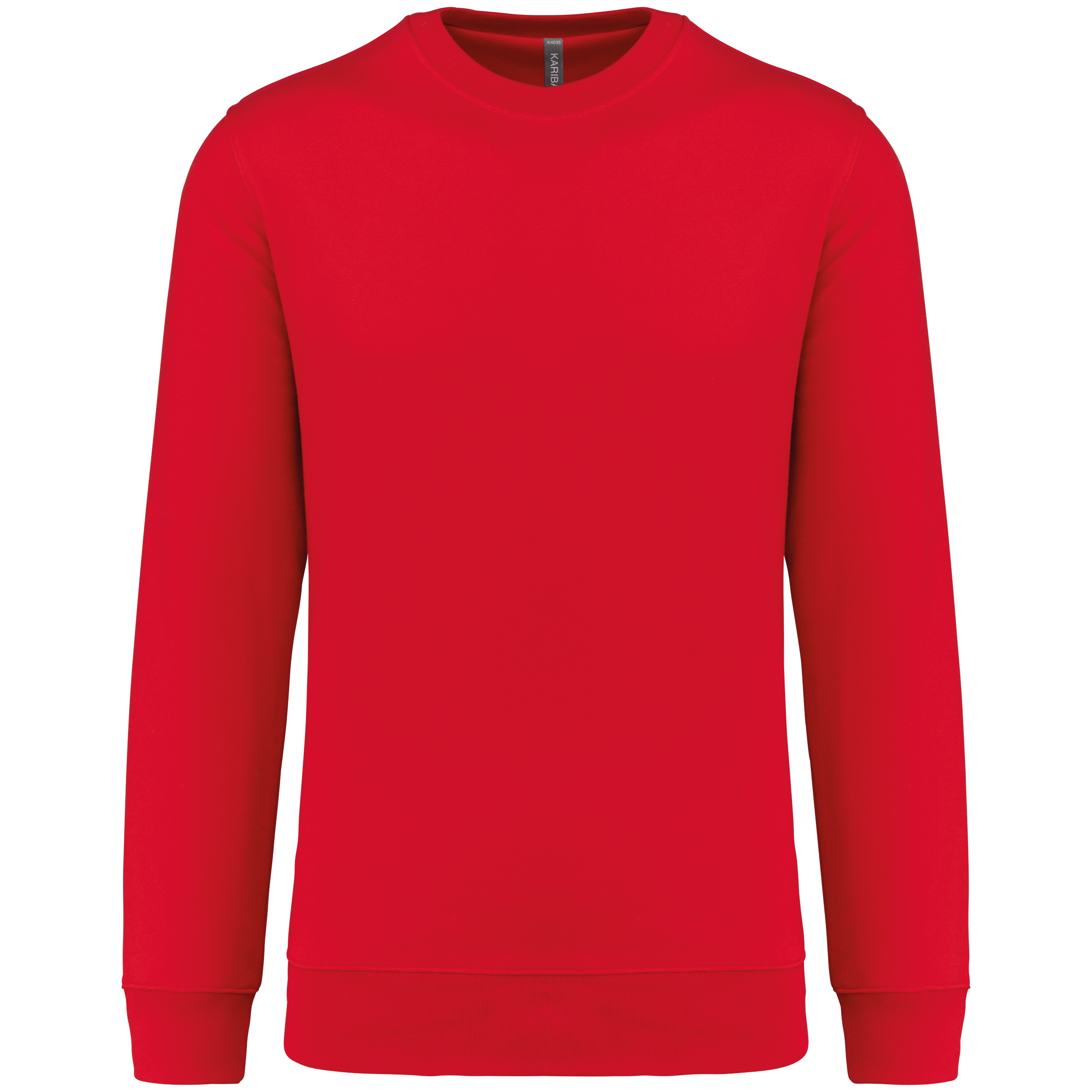 Sweatshirt decote redondo 80/20 unissexo - Vermelho