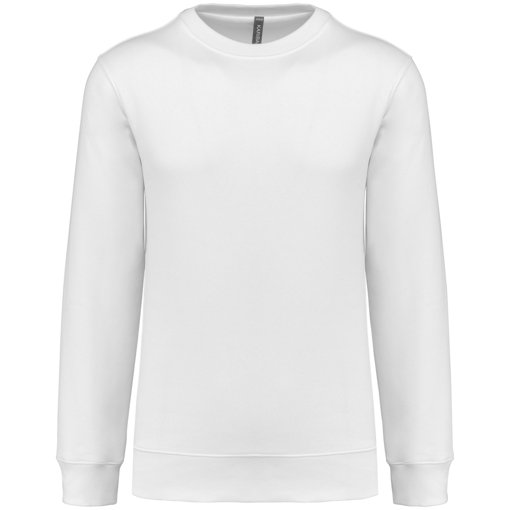 Sweatshirt decote redondo 80/20 unissexo - Branco