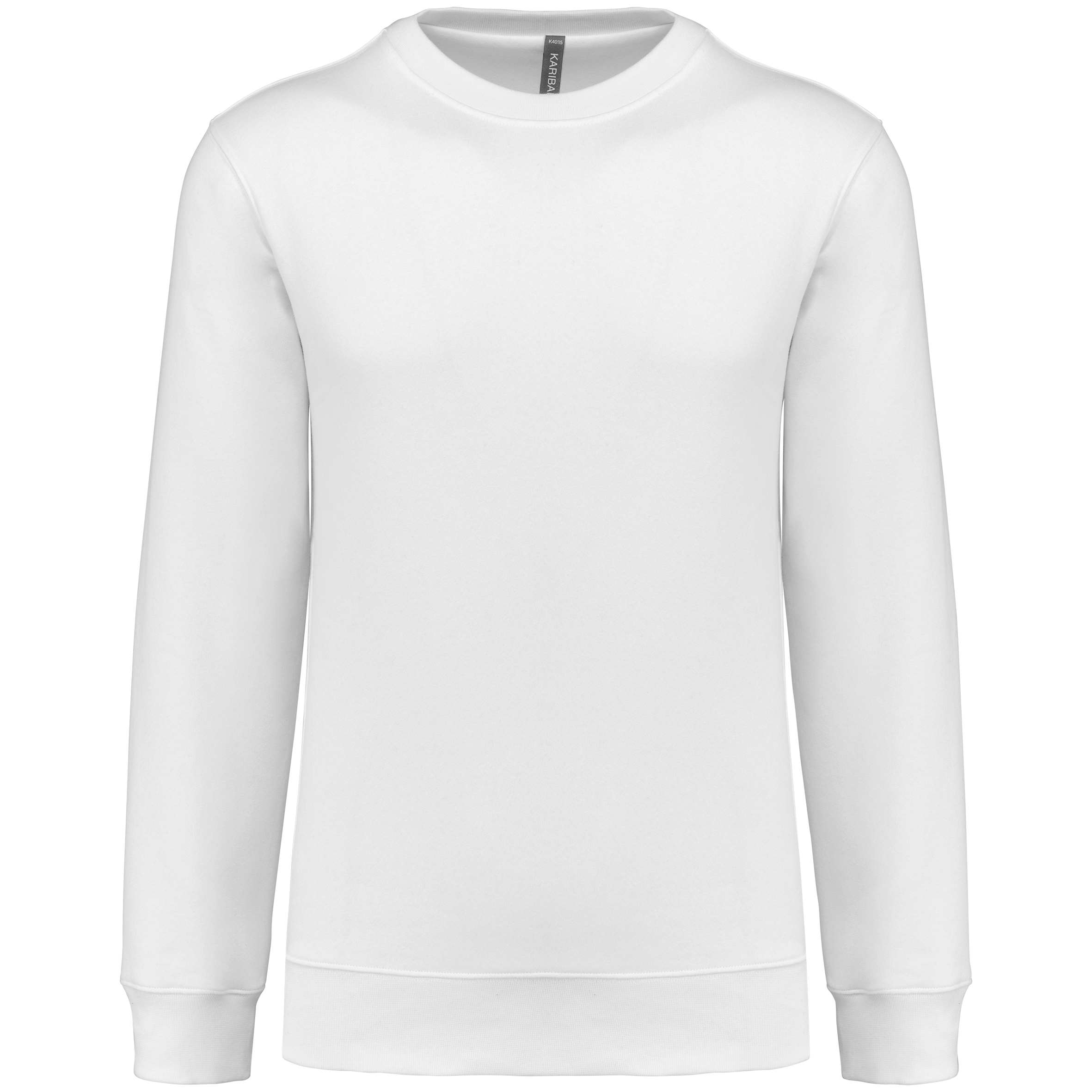 Sweatshirt decote redondo 80/20 unissexo - Branco