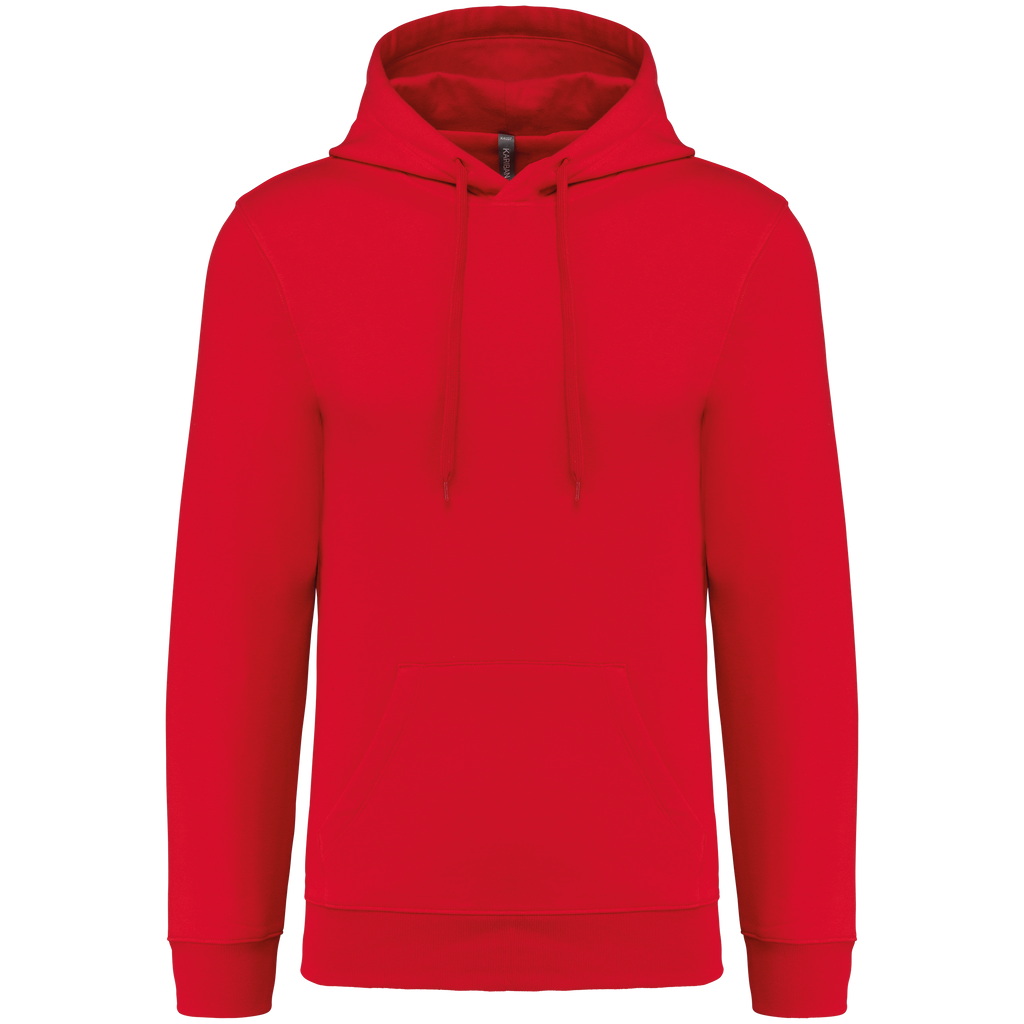 Sweatshirt com capuz 80/20 unissexo - Vermelho