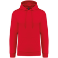 Sweatshirt com capuz 80/20 unissexo - Vermelho