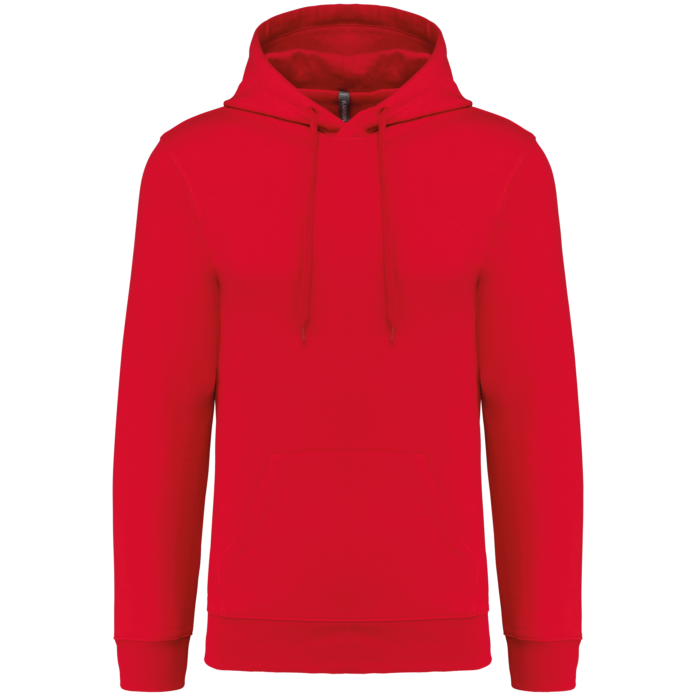 Sweatshirt com capuz 80/20 unissexo - Vermelho