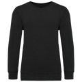 Sweatshirt decote redondo de criança - Preto