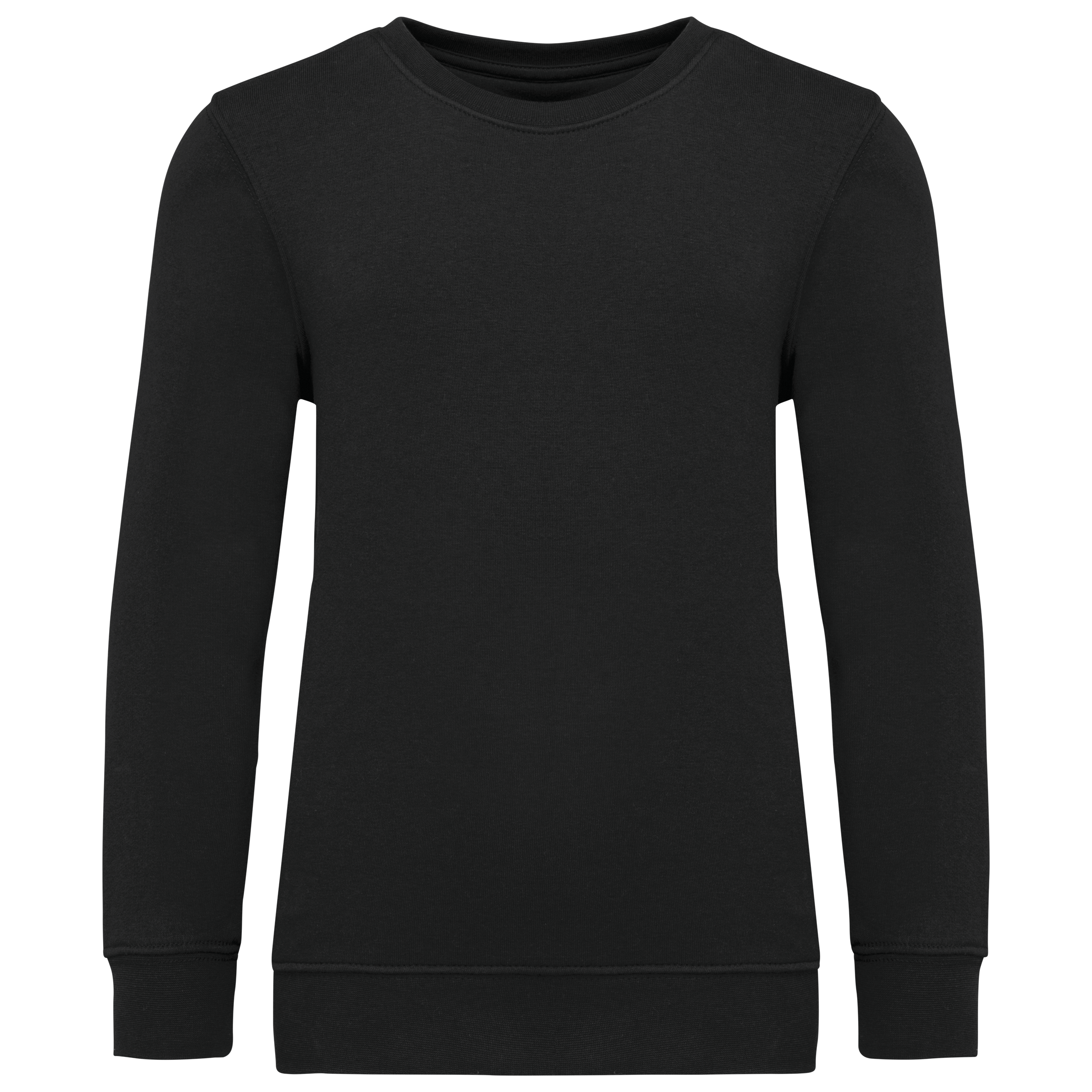 Sweatshirt decote redondo de criança - Preto
