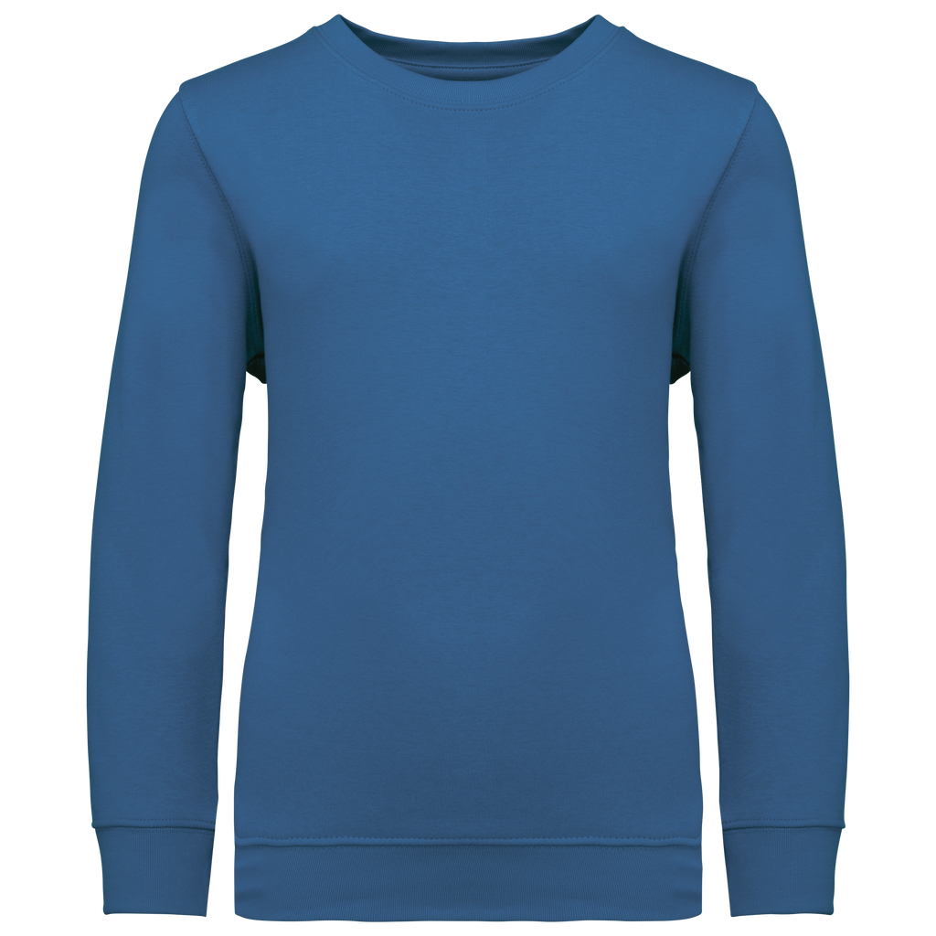 Sweatshirt decote redondo de criança - Azul azul royal claro