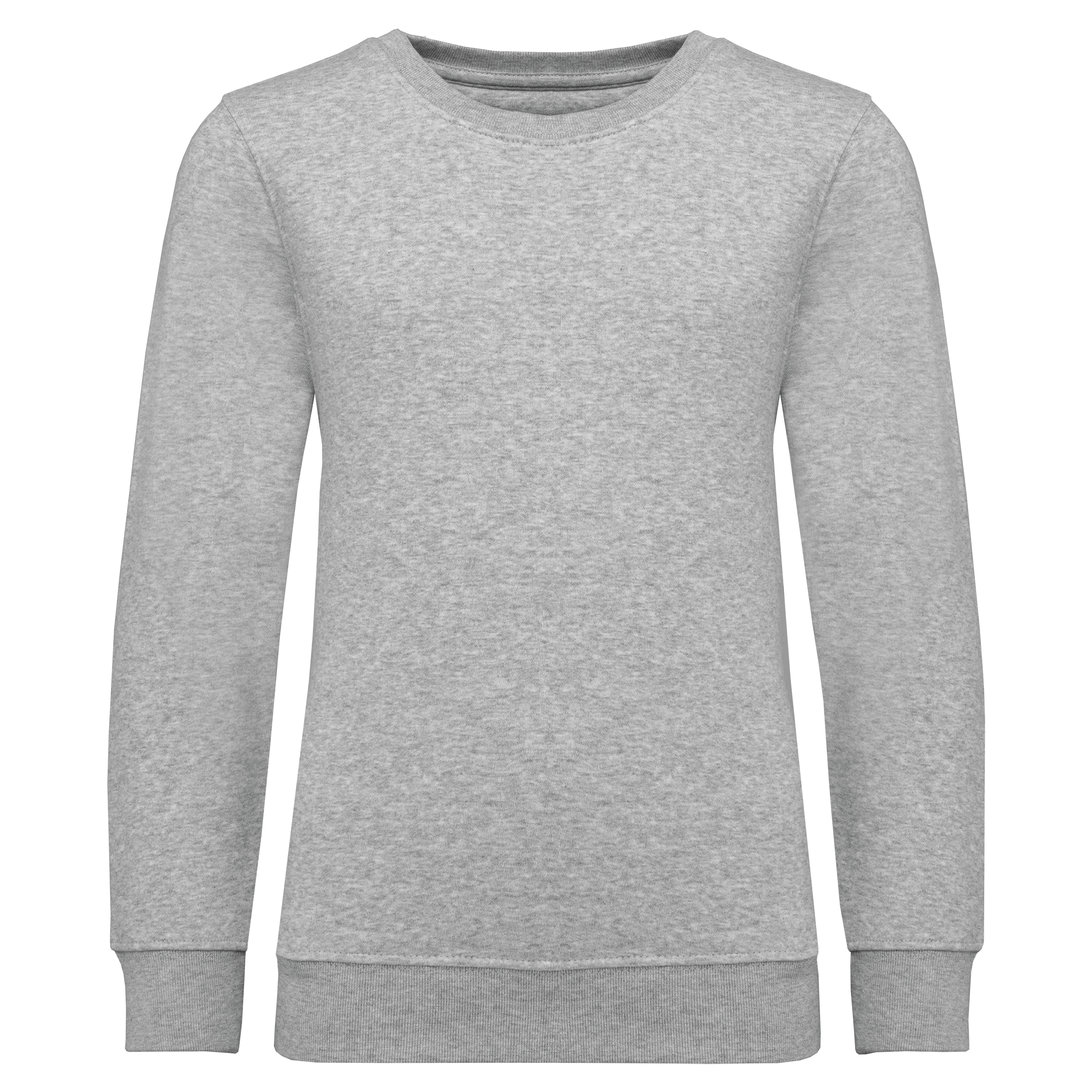 Sweatshirt decote redondo de criança - Cinzento oxford