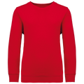 Sweatshirt decote redondo de criança - Vermelho