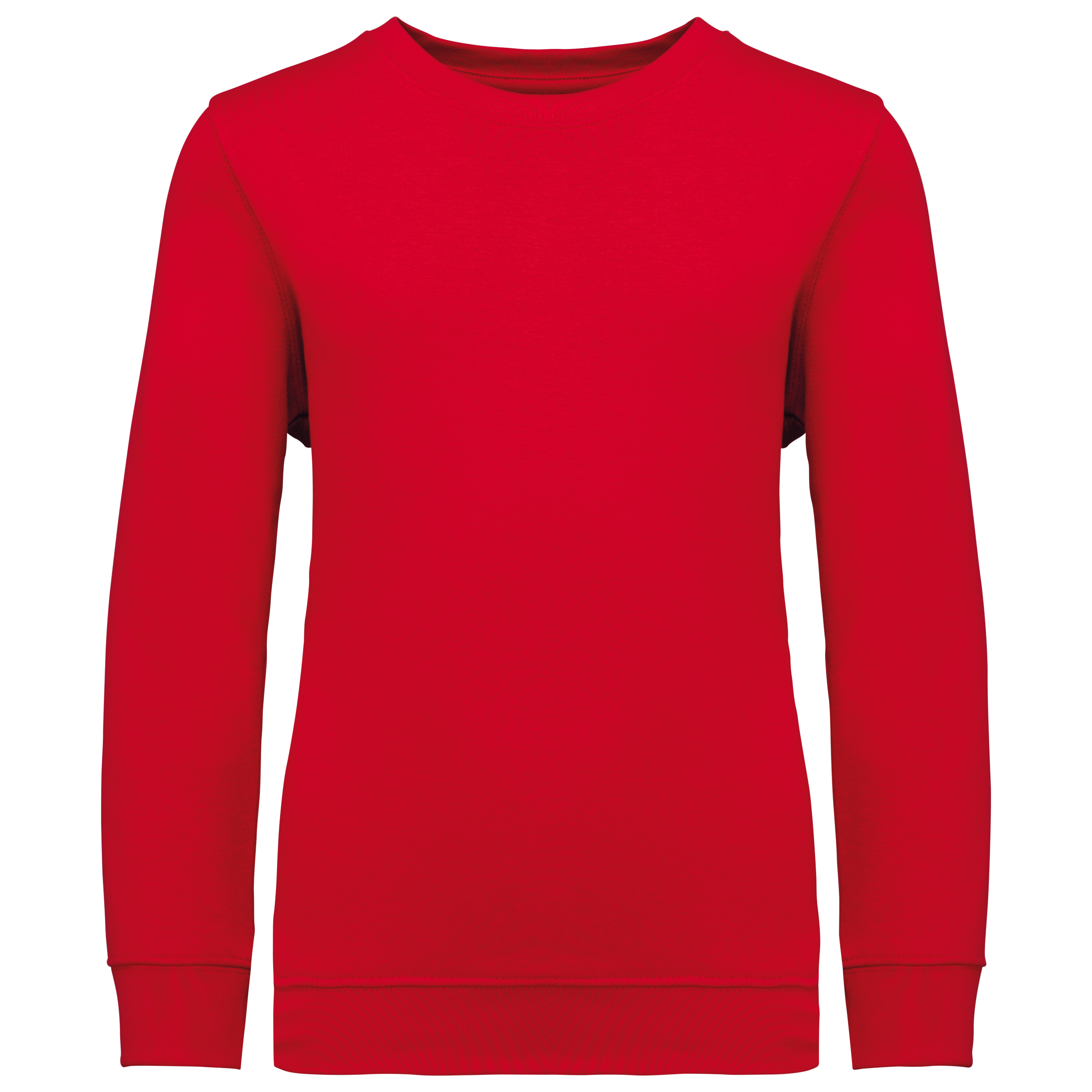 Sweatshirt decote redondo de criança - Vermelho