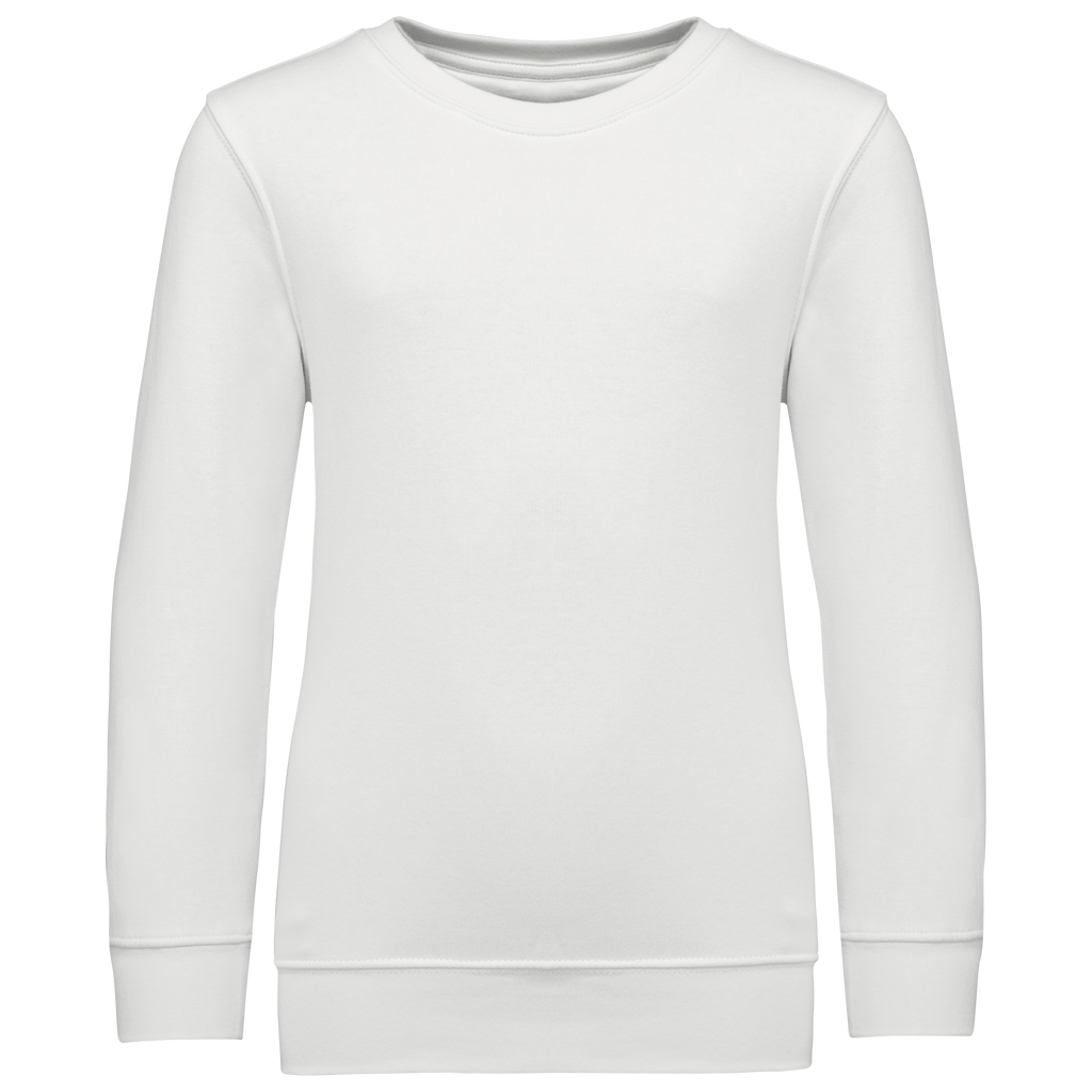 Sweatshirt decote redondo de criança - Branco