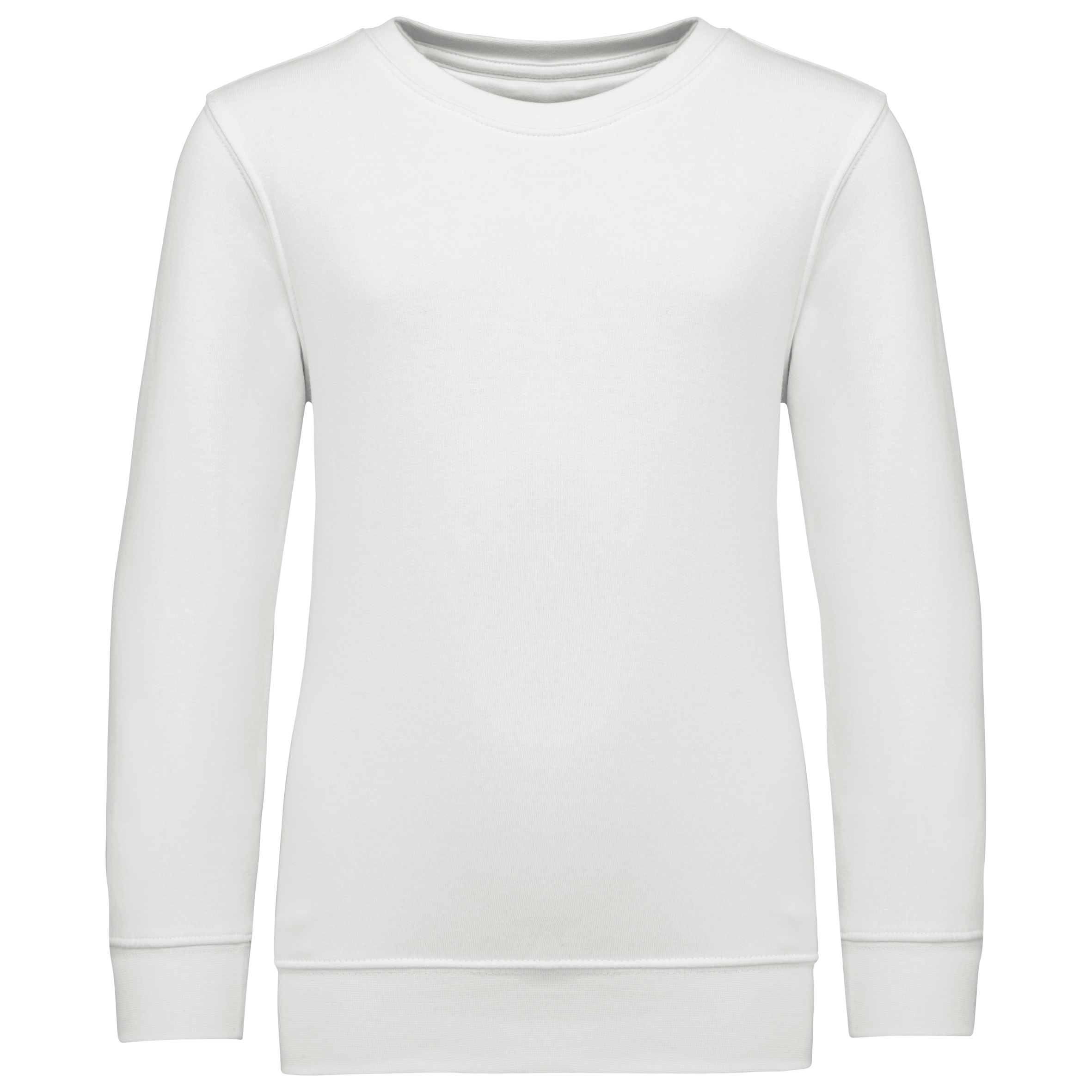 Sweatshirt decote redondo de criança - Branco