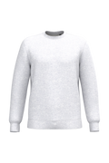 Sweatshirt decote redondo reciclada unissexo - Cinza claro mesclado