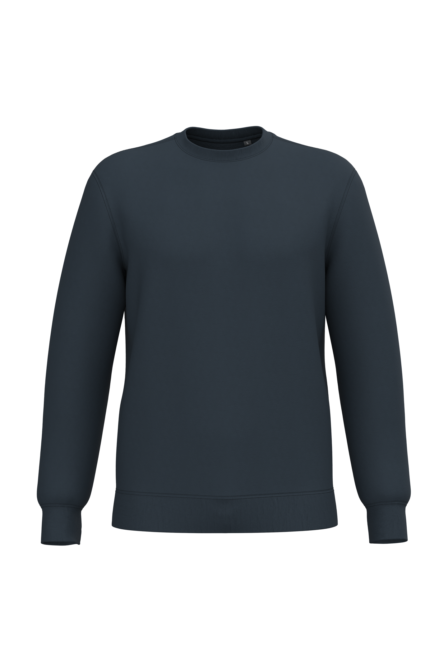 Sweatshirt decote redondo reciclada unissexo - Azul marinho