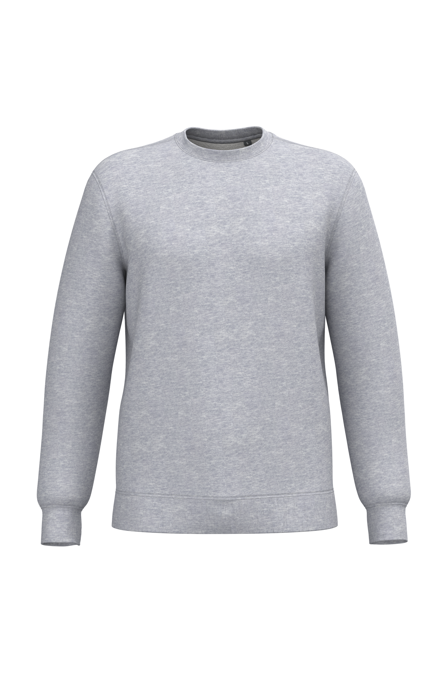 Sweatshirt decote redondo reciclada unissexo - Cinzento oxford