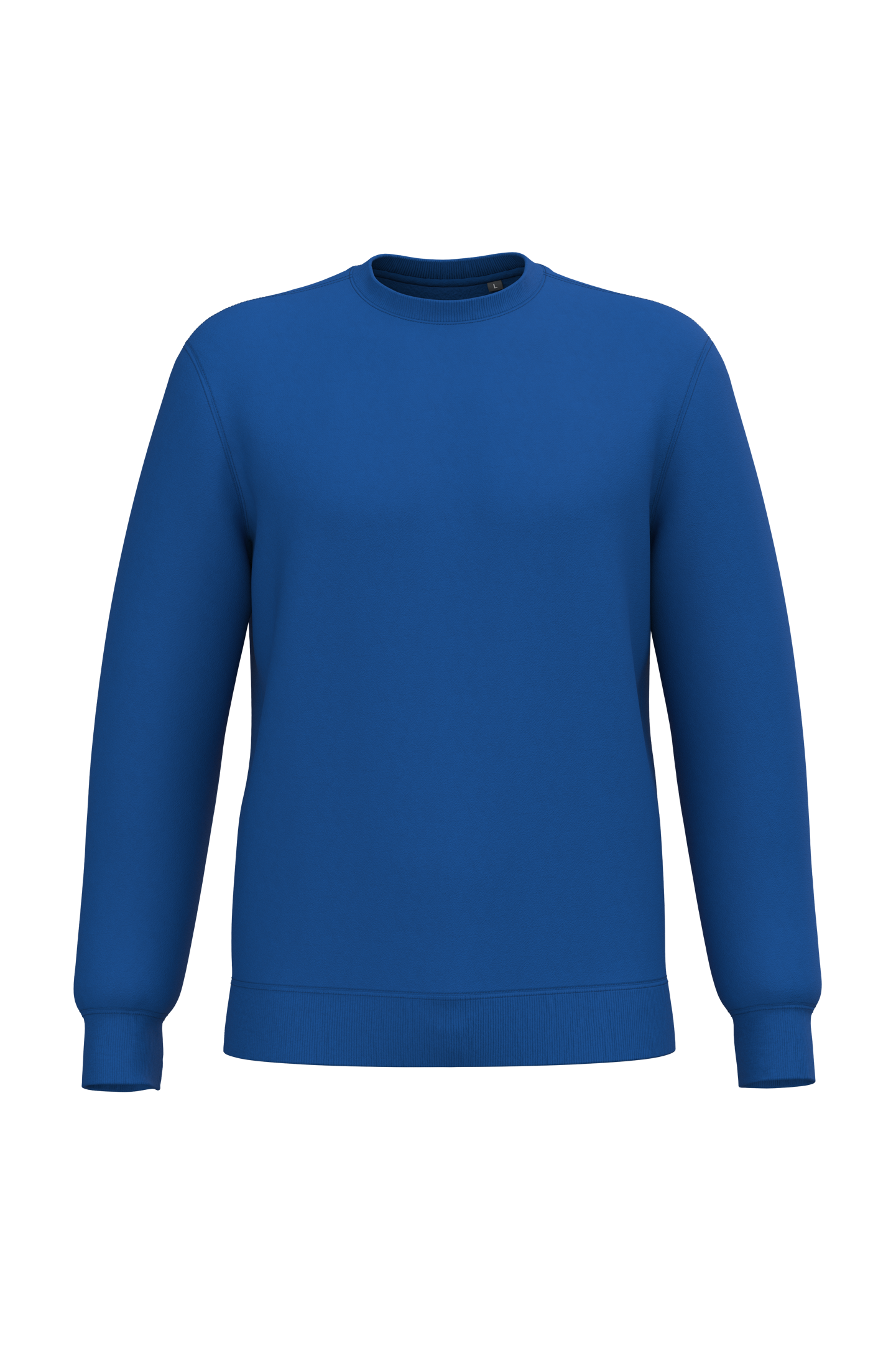 Sweatshirt decote redondo reciclada unissexo - Azul azul royal
