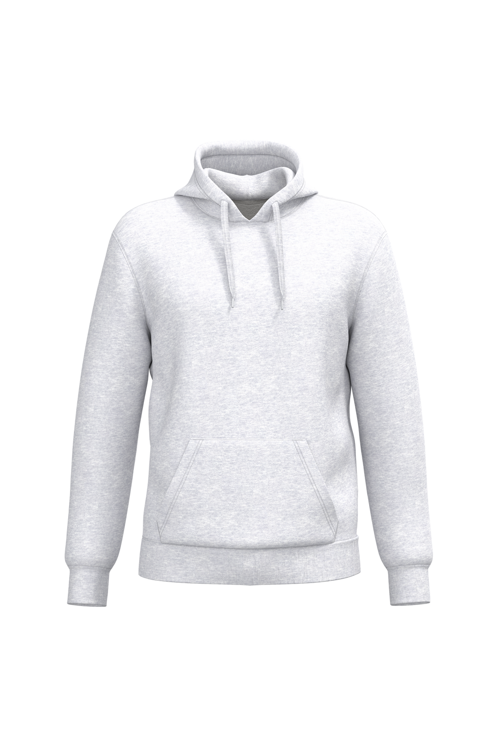 Sweatshirt reciclada com capuz unissexo - Cinza claro mesclado