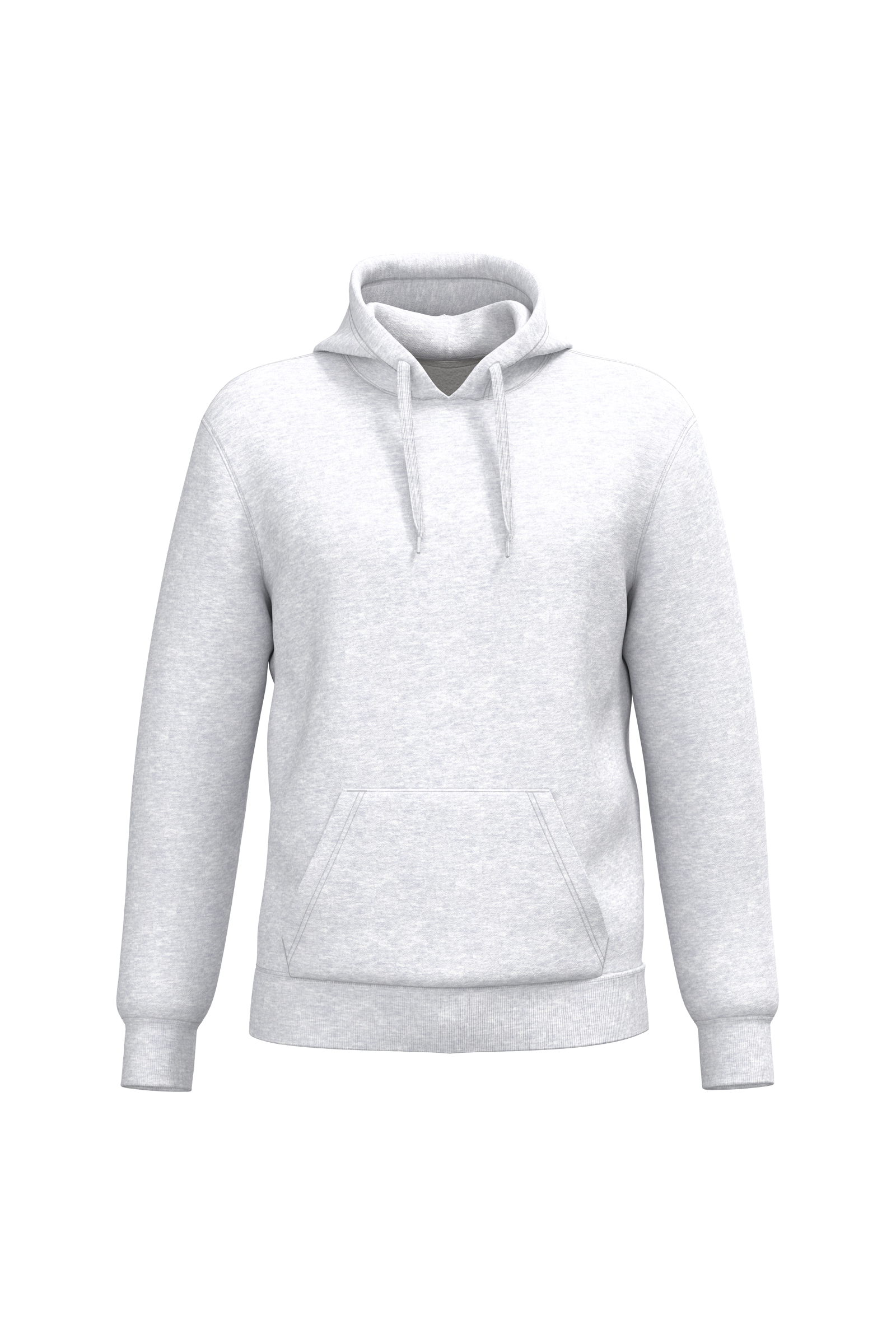 Sweatshirt reciclada com capuz unissexo - Cinza claro mesclado